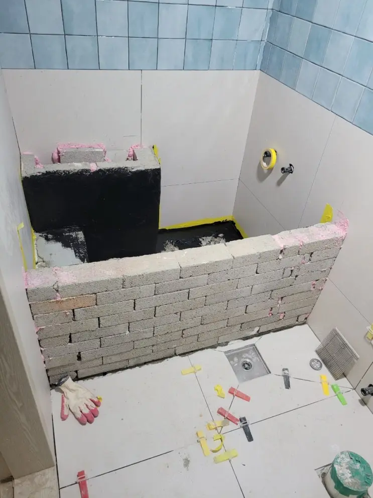 Both Bathrooms Tiled — and Epoxy for the Heavy Ones — photo 3
